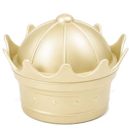 Imagem de Kit 10 Pote de Lembrança Coroa Princesa p/ Festa Infantil Dourado