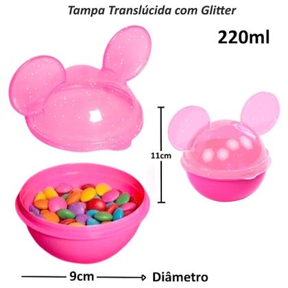Imagem de Kit 10 Pote De Lembranças Para Festas da Minnie Grande 200ml