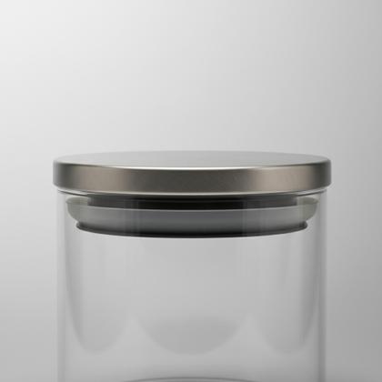Imagem de Kit 10 Pote De Vidro Com Tampa Hermética Inox 700ml Multiuso