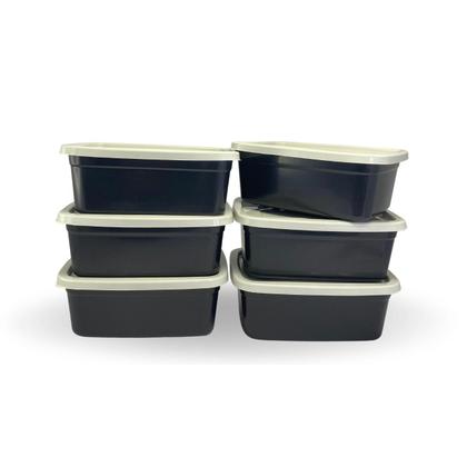 Imagem de Kit 10 Pote Plástico Cozinha Vasilha Retangular Porta Mantimentos Com Tampa Colorido