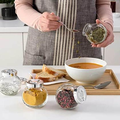 Imagem de Kit 10 Potes 180ml Vidro Potinho Porta Temperos e Condimentos Top de Linha!