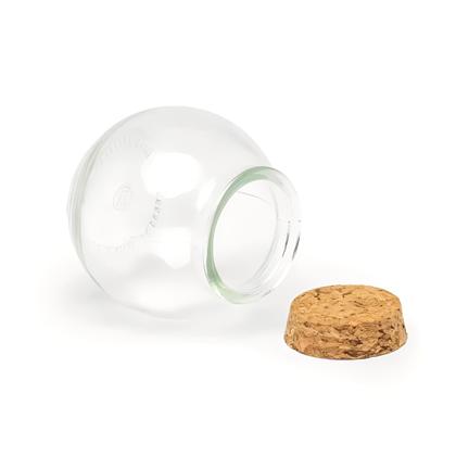 Imagem de Kit 10 Potes de Vidro Bola 100ml com Rolha para Sais E Temperos Velas