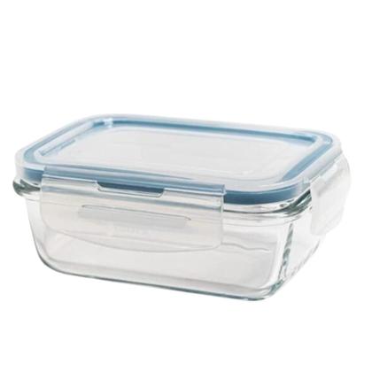 Imagem de Kit 10 Potes De Vidro Hermético Retangular 640Ml