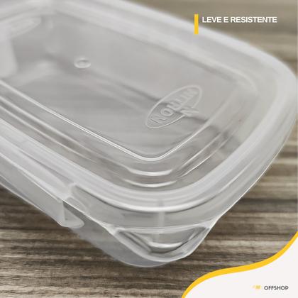 Imagem de Kit 10 Potes Microondas Pequeno Travas 270ML Transparente