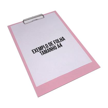 Imagem de Kit 10 Pranchetas A4 MDF Com oficio prendedor Eficiente de metal Stalo
