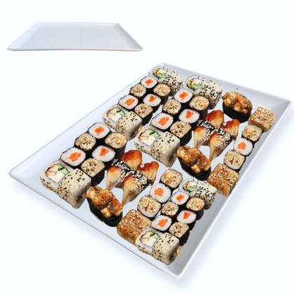 Imagem de Kit 10 Pratos 24 Cm + 10 Pratos 35 Cm para Restaurante Japones Melamina  Bestfer 