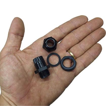 Imagem de Kit 10 Prensa Cabo BSP 3/8 Nylon com Vedação IP68 Fio Preto