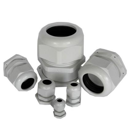 Imagem de Kit 10 Prensa Cabo Cinza Rosca Curta Padrão PG11-C 3/8