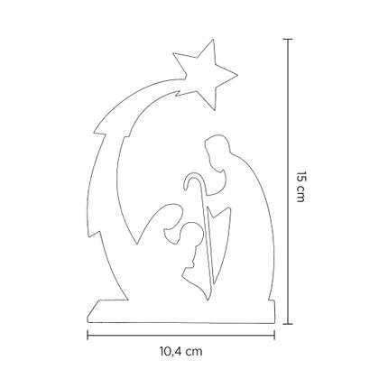 Imagem de  Kit 10 Presépio MDF Decorativo Centro de Mesa Cru 