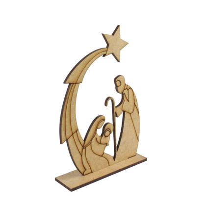 Imagem de  Kit 10 Presépio MDF Decorativo Centro de Mesa Cru 
