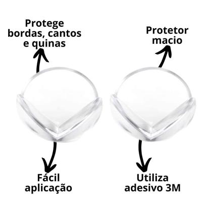 Imagem de Kit 10 Protetor De Quina Mesa Canto Protecao Bebe Cantoneira