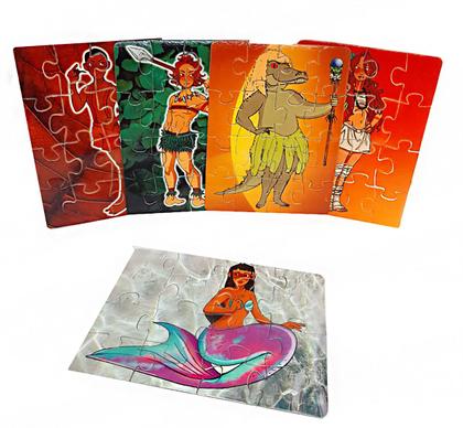 Imagem de Kit 10 Quebra-cabeças Educativos Folclore do Brasil de 16 peças