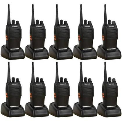 Imagem de Kit 10 Rádios Comunicador Walkie Talkie Baofeng Bf 777s Alcance 12km Com Fone Profissional Amador Bandas De Freqüência