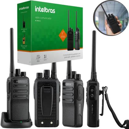 Imagem de Kit 10 Rádios Walkie Talkie Intelbras RC3002 Com Fones Microfone PTT Espiral
