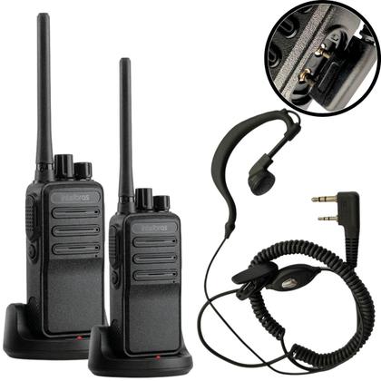 Imagem de Kit 10 Rádios Walkie Talkie Intelbras RC3002 Com Fones Microfone PTT Espiral