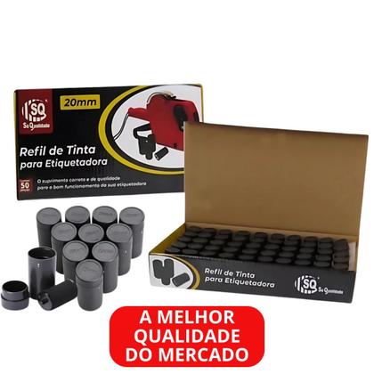 Imagem de Kit 10 Refil De Tinta Tinteiro Rolete 20mm Para Precificadora Etiquetadora De Preço Manual Universal