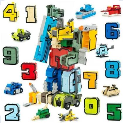 Imagem de kit 10 Robôs Transformes Criança Monta Desmonta - Kit 10 Brinquedos Robôs