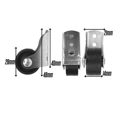 Imagem de Kit 10 Rodízio rodinha Fixa para Sofá retrail Bicama Roda Ant Risco