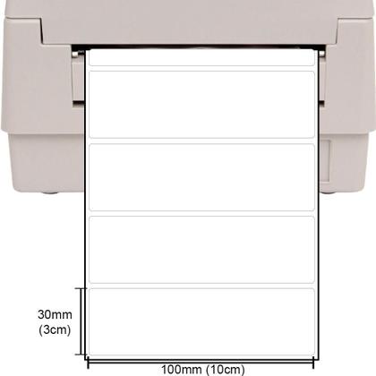 Imagem de Kit 10 Rolos Etiqueta Termica 100X30 Mm Zebra Argox Elgin