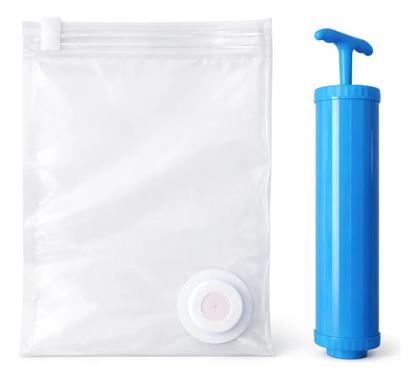 Imagem de Kit 10 Saco a Vácuo 60x40 Organizador de Mala Viagem Guarda Roupas Com Bomba