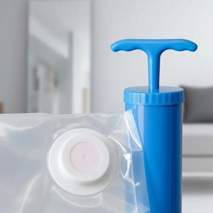 Imagem de Kit 10 Saco a Vácuo 60x40 Organizador de Mala Viagem Guarda Roupas Com Bomba
