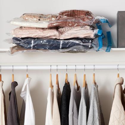 Imagem de Kit 10 Saco a Vácuo Hermético para Roupas Toalhas Edredom com Bomba