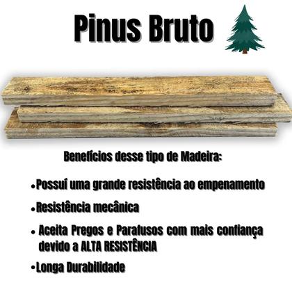 Imagem de Kit 10 Sarrafo 1,50mx5cmx2,5cm Madeira Pinus Seca e Bruta