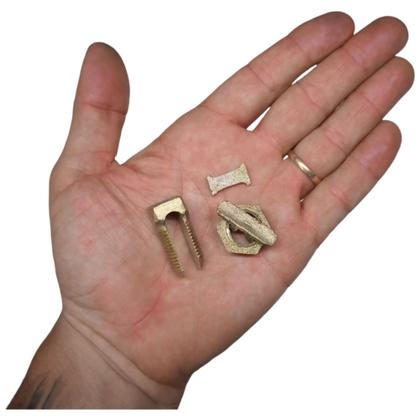 Imagem de Kit 10 Split Bolt de Bronze 35mm Parafuso Fendido para Emenda Cabos Bimetálico