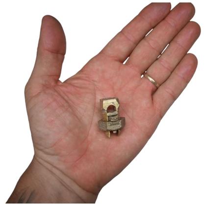 Imagem de Kit 10 Split Bolt de Bronze 35mm Parafuso Fendido para Emenda Cabos Bimetálico