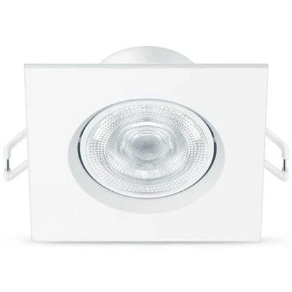 Imagem de Kit 10 Spot Led Philips Quadrado Embutir 6.2w Luz Branca 6500K