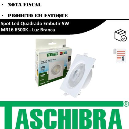 Imagem de Kit 10 Spot Led Quadrado Embutir 5W MR16 Luz Branca 6500K