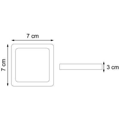Imagem de KIT 10 SPOT LED QUADRADO FIXO SOBREPOR 5W BRANCO QUENTE 3000k BRANCO BIV KIAN