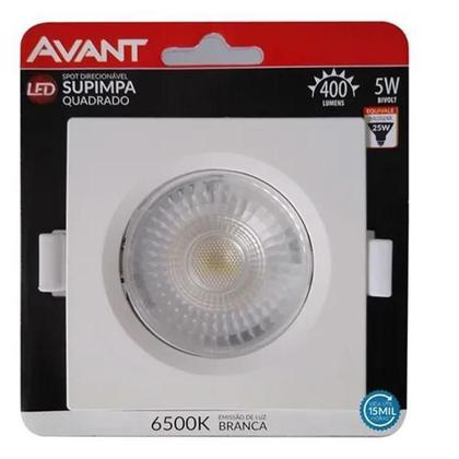 Imagem de Kit 10 Spot Led Supimpa 5W Quadrado 6500K Branco Frio