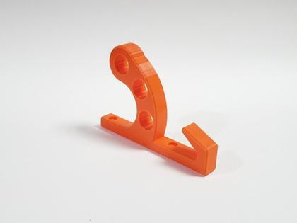 Imagem de Kit 10 Suporte De Parede Para Capacete Com Gancho Laranja