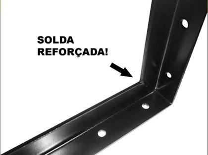 Imagem de Kit 10 Suporte Mão Francesa Reforçada 40Cm Preto