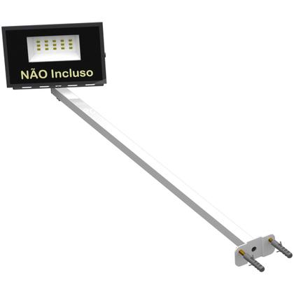 Imagem de KIT 10 Suportes Haste De Refletor Led Parede Fachada Banner Base Reta 70 Cm