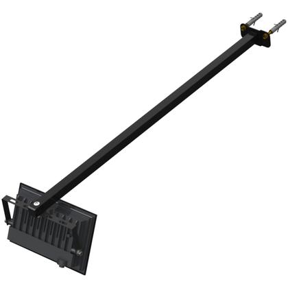 Imagem de KIT 10 Suportes Haste De Refletor Led Parede Fachada Banner Base Reta 80 Cm