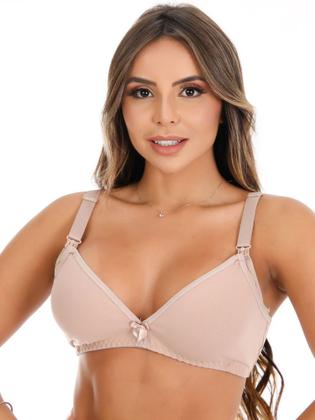 Imagem de Kit 10 Sutiã Amamentação Algodão Com Protetor Alça Regulável Abre fácil  Gestante SKU-0025K10