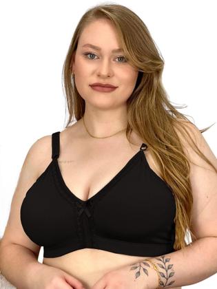 Imagem de Kit 10 Sutiãs Plus Size Estrutura Reforçado Alça Larga Microfibra Tamanhos Maiores 50/52/54/56