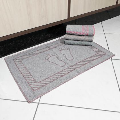 Imagem de Kit 10 Tapete de Banheiro Piso Felpudo Atoalhado Super Grosso Pezinho 600gr/m²