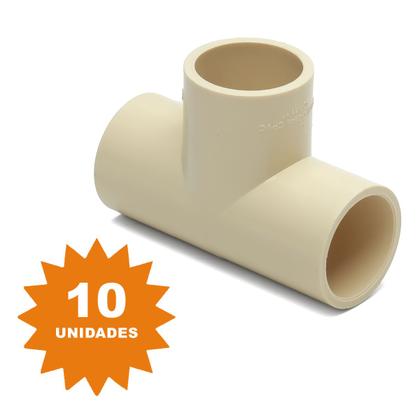 Imagem de Kit 10 Te 90º 22mm Conexão Cpvc Água Quente Conector Oferta
