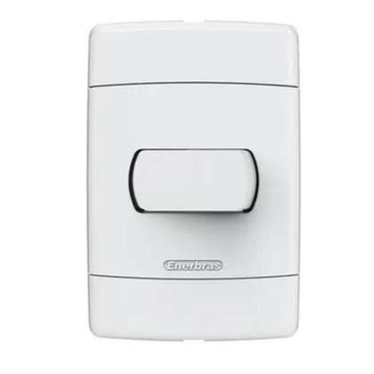 Imagem de KIT 10 Teclas Interruptor Simples 1 Tecla Branco 10A Enerbras