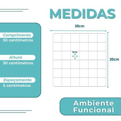Imagem de Kit 10 Telas Aramada 30x30cm Organização de Acessórios Painel Decorativo Mural Inspiração