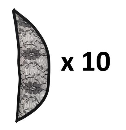 Imagem de Kit 10 Telas Base Para Confecção Aplique Tic Tac Renda Preta