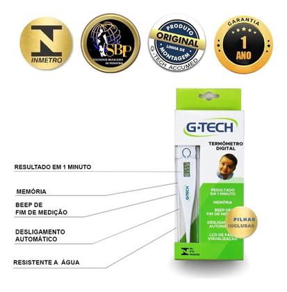 Imagem de Kit 10 Termometro Clinico Digital G-tech