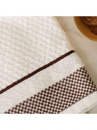 Imagem de Kit 10 Toalha Pano de Copa Prato Jacquard Atoalhado Felpudo 45x70 cm 100 Algodão