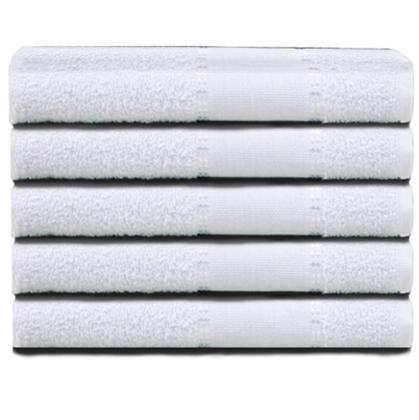 Imagem de Kit 10 Toalhas de Banho Branca Hotel Spa Salão para Bordar Ponto Cruz Pureza 270 g/m2 - 100% Algodão