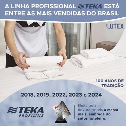 Imagem de Kit 10 Toalhas de Banho Hotel Madri Teka Profiline 440g Hotelaria Pousada Lavagem Industrial 75x140