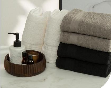Imagem de Kit 10 Toalhas de Rosto 130g Hotel Salão Profissional 350g/m²
