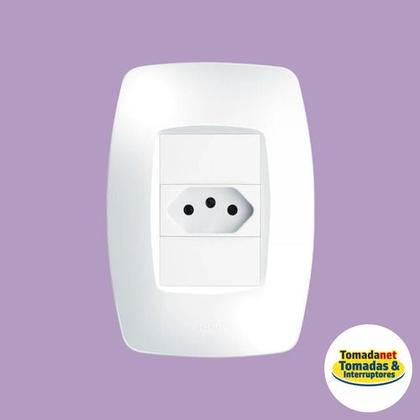 Imagem de Kit 10 Tomadas 2p+t 10a/250v Com Placa 4x2 Fame Elegance